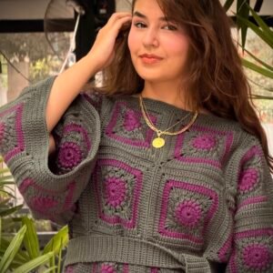 bird of paradise handmade crochet top